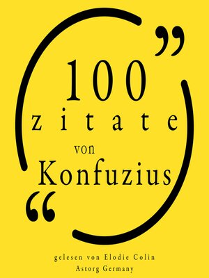 cover image of 100 Zitate aus Konfuzius